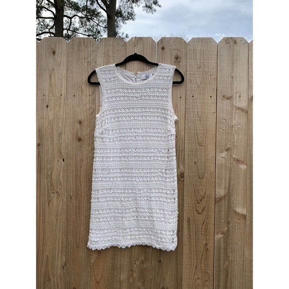 Dolce Vita Size Large Crochet Lace Dress Fully Lined Summer Beach Knit Spring - Picture 1 of 6